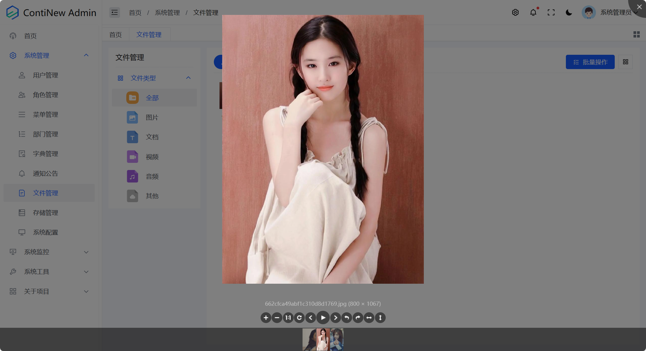 系统管理-文件管理-图片